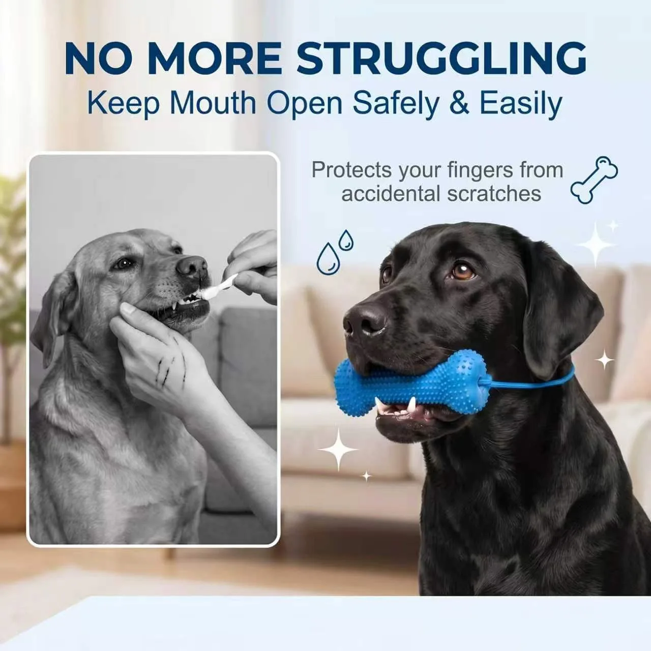 Wielorazowa gumowa zabawka do  – Teeth Cleaning Dog Chew Bone recenzja i cena